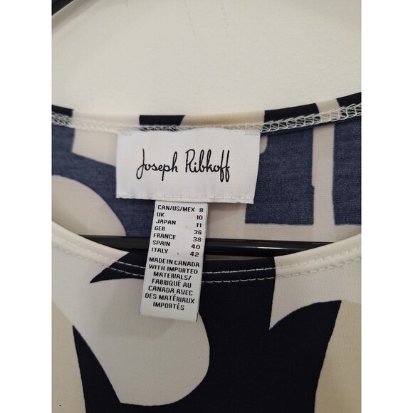 Joseph‎ Ribkoff Vanilla Multi Geometric Print Shirt Dress Ocean View Size 8 - Picture 5 of 9